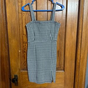 Forever 21 Black and White Gingham Midi Dress